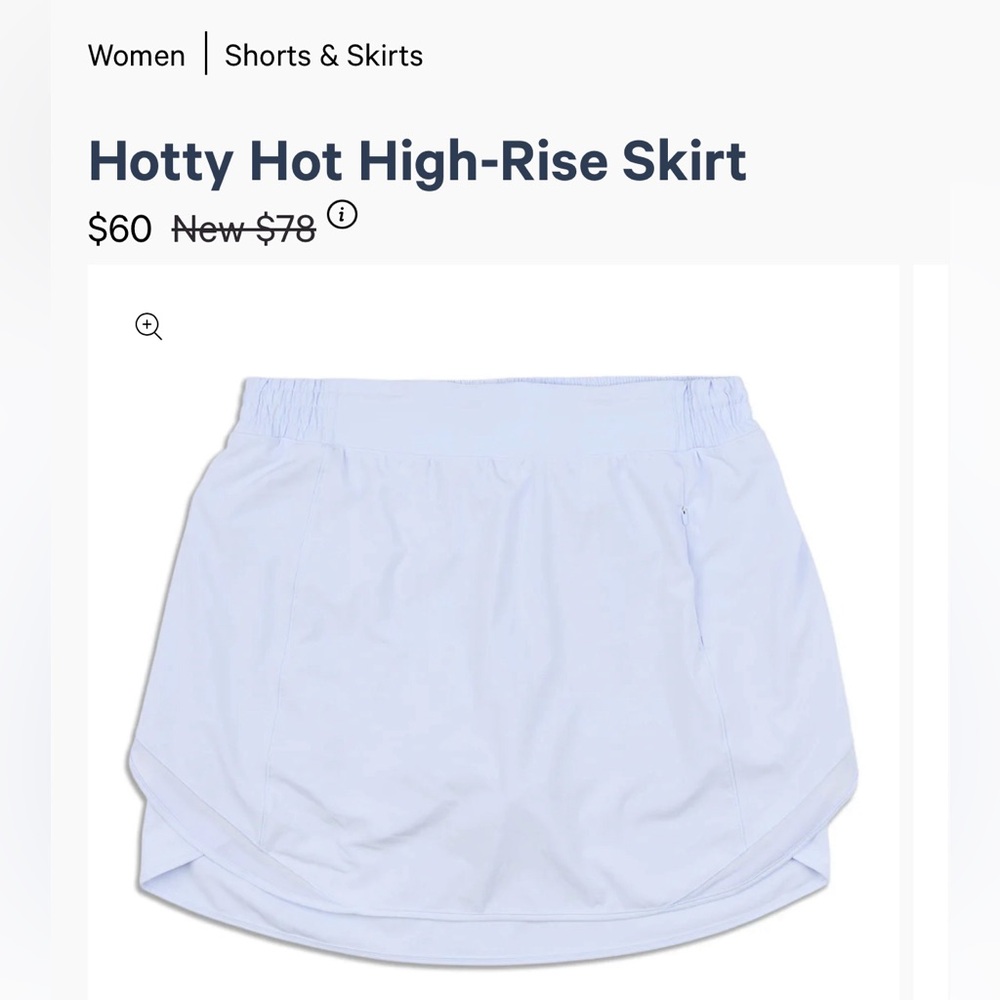 lululemon athletica Light Blue Skirt